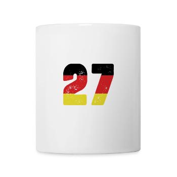 27 Numéro Jersey Allemagne - Mug blanc - blanc - Devant