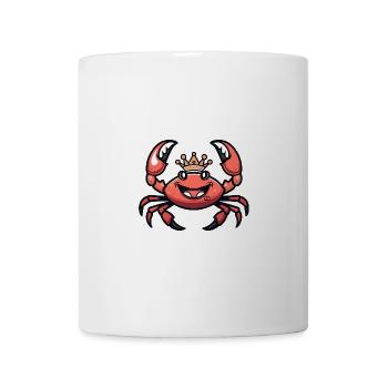 Krebs Krabbe Comic Krone - Tasse - Weiß - Vorne