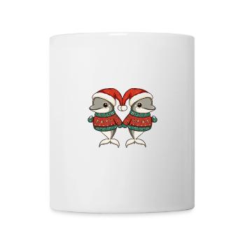 Delfin Weihnachten Team - Tasse - Weiß - Vorne