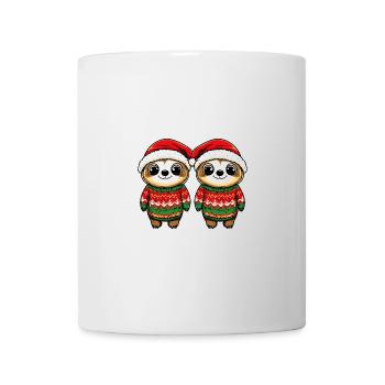 Faultier Weihnachten Team - Tasse - Weiß - Vorne
