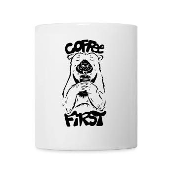 ZUERST EIN CAFÉ - Tasse - Weiß - Vorne