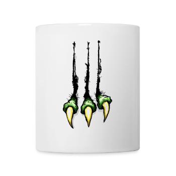 Griffes de monstre Dino Dinosaure Halloween Fissure Griffe - Mug blanc - blanc - Devant