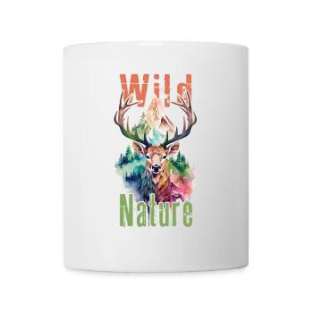 Deer Antlers Animal Forest Wilderness Mountains Wild Nature - Mug - white - Front