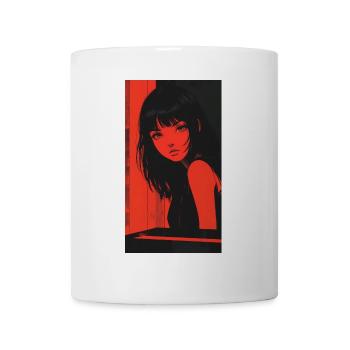 La fille en rouge - Mug blanc - blanc - Devant