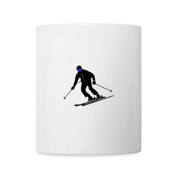 Ski Fahren Skiing Mann Symbol - Tasse - Weiß - Vorne