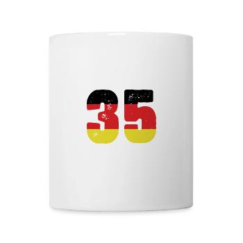 35 Numéro Jersey Allemagne - Mug blanc - blanc - Devant