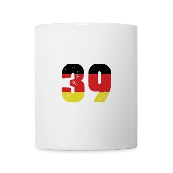 39 Numéro Jersey Allemagne - Mug blanc - blanc - Devant
