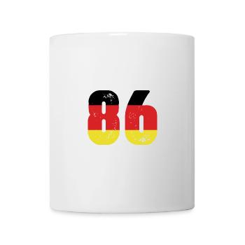 86 Numéro Jersey Allemagne - Mug blanc - blanc - Devant