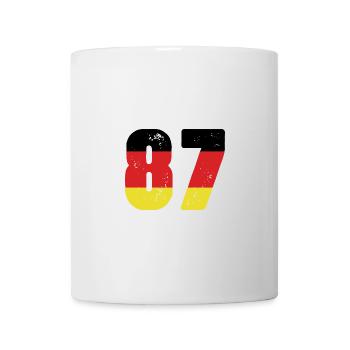 87 Numéro Jersey Allemagne - Mug blanc - blanc - Devant