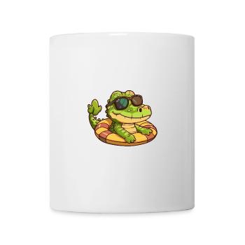 Alligator Sommer Comic - Tasse - Weiß - Vorne