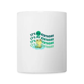 C’est mon anniversaire! Drôle de grenouille - Mug blanc - blanc - Devant