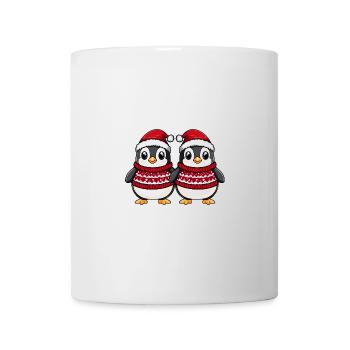 Pinguin Weihnachten Team - Tasse - Weiß - Vorne