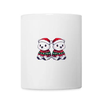Eisbär Weihnachten Team - Tasse - Weiß - Vorne