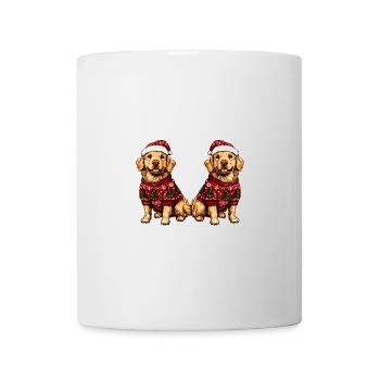 Golden Retriever Chien Équipe de Noël Drôle - Mug blanc - blanc - Devant
