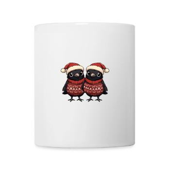 Rabe Krähe Weihnachten Team - Tasse - Weiß - Vorne