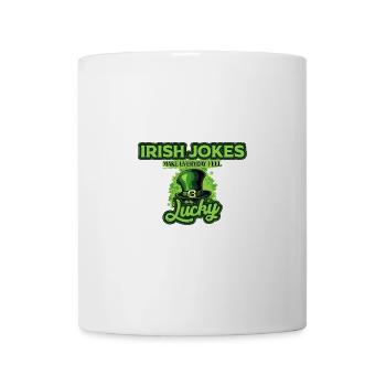 Les blagues irlandaises font se sentir chaque jour chanceux Saint-Patrick - Mug blanc - blanc - Devant