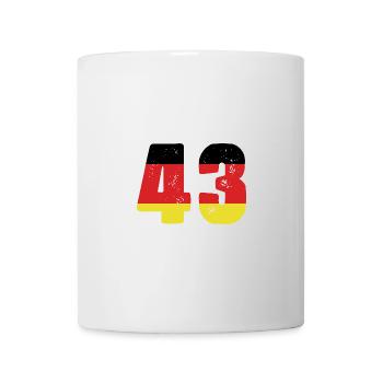 43 Numéro Jersey Allemagne - Mug blanc - blanc - Devant