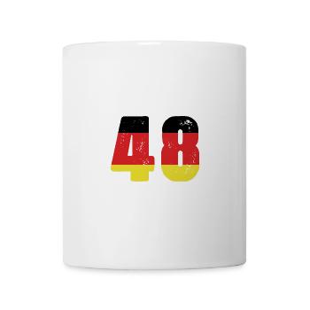 48 Numéro Jersey Allemagne - Mug blanc - blanc - Devant