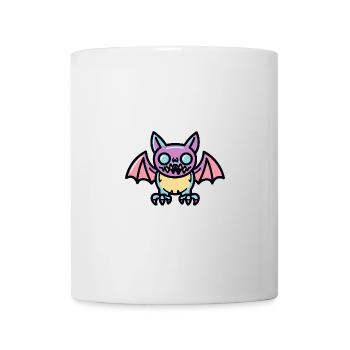 Fledermaus Halloween Comic Lustig - Tasse - Weiß - Vorne