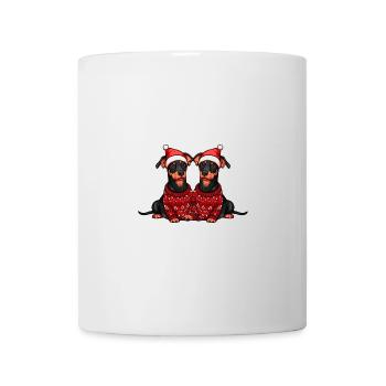 Dobermann Hund Weihnachten Team - Tasse - Weiß - Vorne