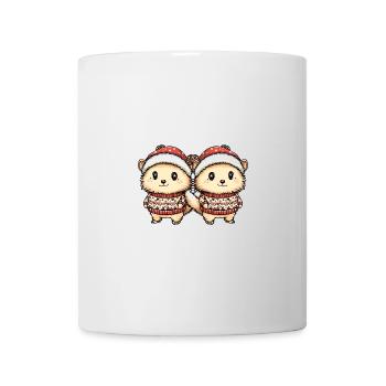 Équipe de Noël hérisson - Mug blanc - blanc - Devant