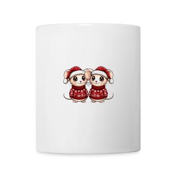 Maus Weihnachten Team - Tasse - Weiß - Vorne