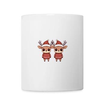 Hirsch Weihnachten Team - Tasse - Weiß - Vorne