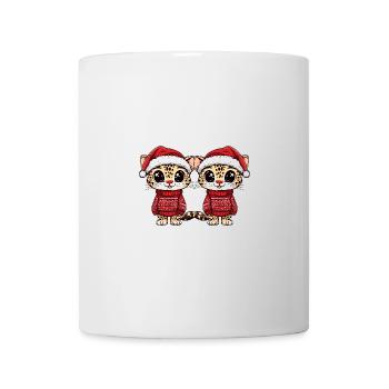 L’équipe de Noël léopard - Mug blanc - blanc - Devant