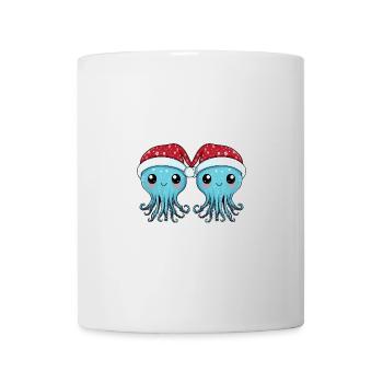 L’équipe de Noël des méduses - Mug blanc - blanc - Devant