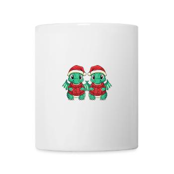 Drache Weihnachten Team - Tasse - Weiß - Vorne