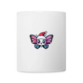 Papillon Noël Mignon - Mug blanc - blanc - Devant