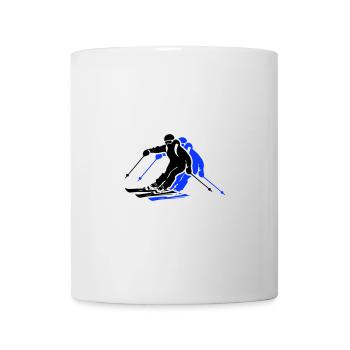 Ski Fahren Skiing Mann Symbol - Tasse - Weiß - Vorne