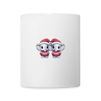 Elefant Weihnachten Team - Tasse - Weiß - Vorne