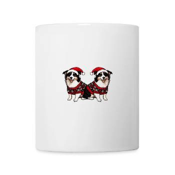 Équipe de Noël du chien Border Collie - Mug blanc - blanc - Devant