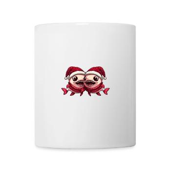Équipe de Noël du poisson piranha - Mug blanc - blanc - Devant