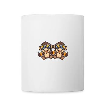 Affe Ski Team Bier - Tasse - Weiß - Vorne