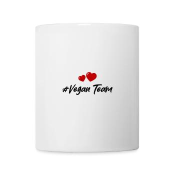 Cœur d’équipe végétalien - Mug blanc - blanc - Devant