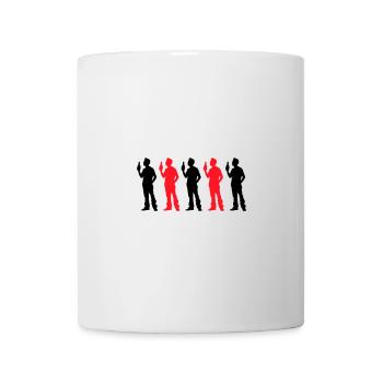 Silhouette de fête de beuverie - Mug blanc - blanc - Devant
