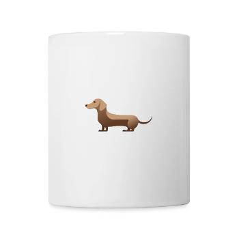 Petit teckel mignon beige - Mug blanc - blanc - Devant