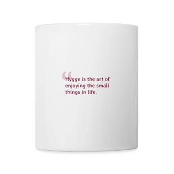 Hygge Zitat rot - Tasse - Weiß - Vorne