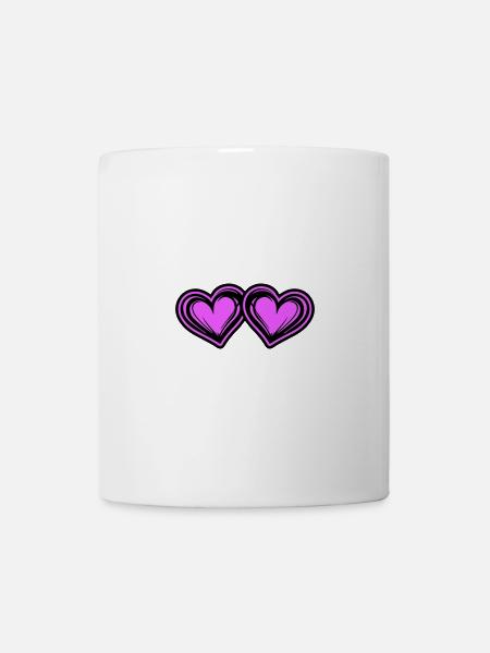 Herzen Symbol Ehe Liebe - Tasse - Weiß