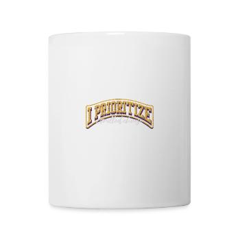 Je donne la priorité à la déclaration d’un amateur de fromage grillé - Mug blanc - blanc - Devant