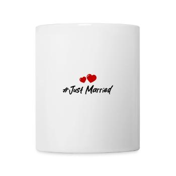 Just Married Hochzeit Herz - Tasse - Weiß - Vorne