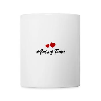 Cœur d’équipe de course - Mug blanc - blanc - Devant