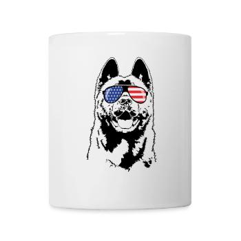 American AKITA America Flag Sunglasses Wilsigns - Mug - white - Front