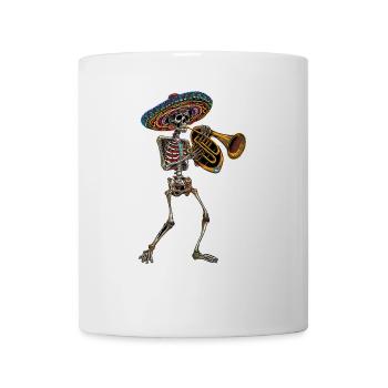 Tuba Squelette Mexicain - Mug blanc - blanc - Devant