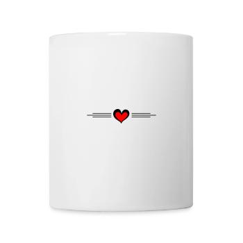 Icône de ligne de cœur - Mug blanc - blanc - Devant