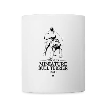 Miniature Bull Terrier Dad Bullterrier Wilsigns - Tasse - Weiß - Vorne