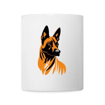Belgian Malinois Portrait Belgian Shepherd Dog - Mug - white - Front