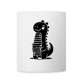dinosaure livre lecture livres rat de bibliothèque bibliophile - Mug blanc - blanc - Devant